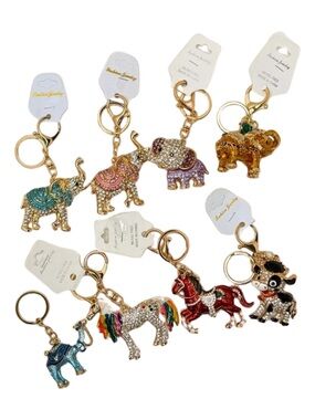 BUY NOW PICK ONE Rhinestone Animal Bag Charm Keychain Bag Charm